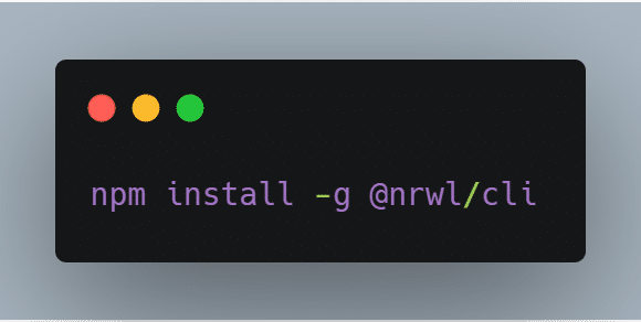 npm install -g @nrwl/cli