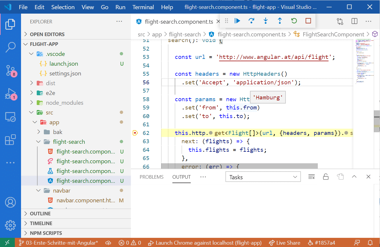 Debuggen mit Visual Studio Code
