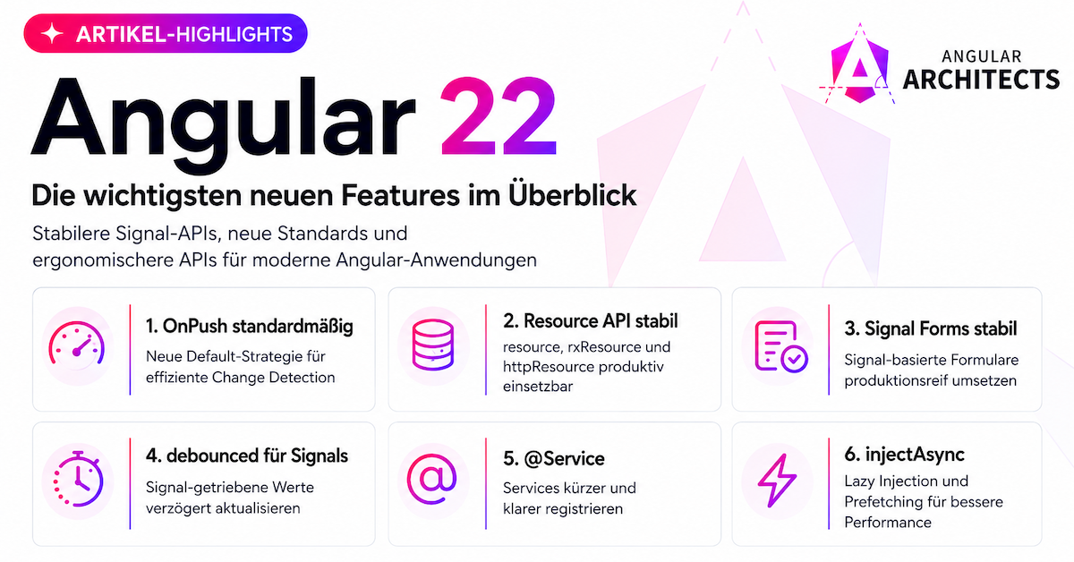 Angular 22: Die wichtigsten neuen Features im Überblick - ANGULARarchitects