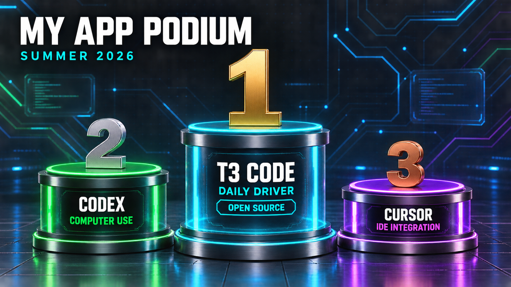 My app podium, summer 2026